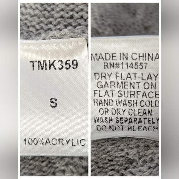 THML Sweater Poncho in Grey Size S - Picture 6 of 6